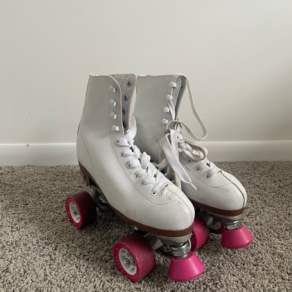 CHICAGO Skates Premium White and Pink Quad Roller Skates for Women - size 7 - Picture 6 of 12